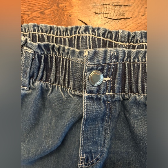 H&M kids girls size 10 wide leg trendy jeans elastic waist - Picture 4 of 6